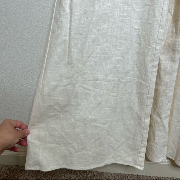 NWT Staud wide leg linen blend jumpsuit cream 2 - Picture 8 of 16
